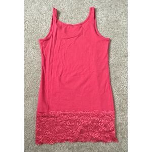 Laura Torelli Collection Longshirt Rose Pink Lace Women’s Size Small